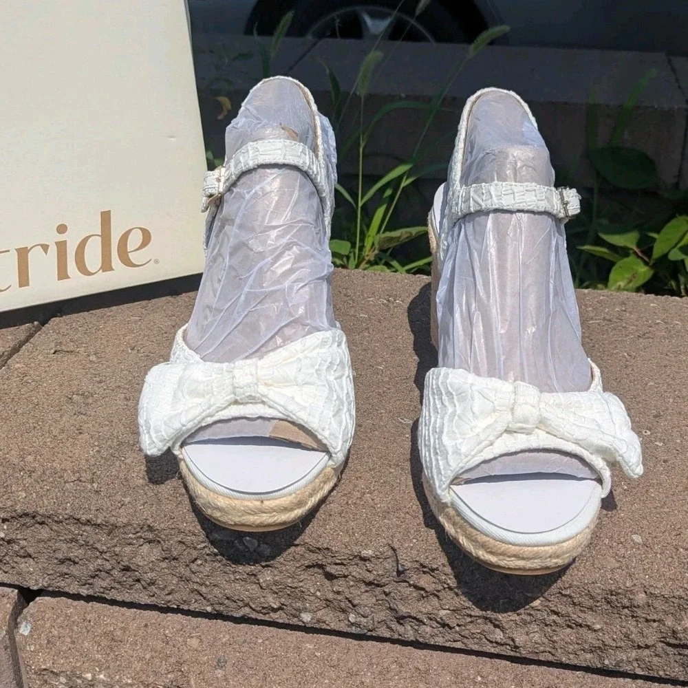 Coquette Cottagecore Festival Bow Espadrille Sandals LifeStride Tahlia 10M NIB